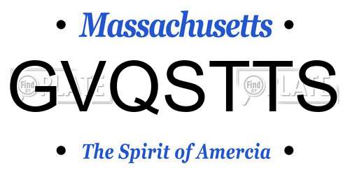 GVQSTTS Massachusetts License Plate