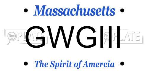 GWGIII Massachusetts License Plate