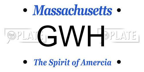 GWH Massachusetts License Plate