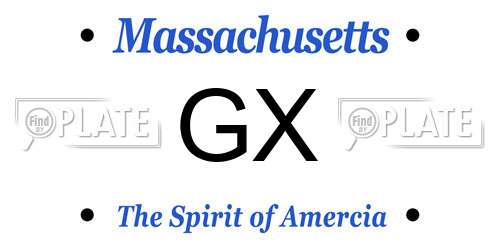 GX Massachusetts License Plate