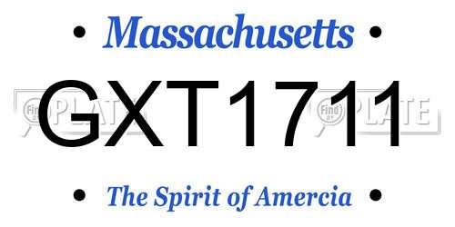 GXT1711 Massachusetts License Plate