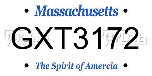 GXT3172 Massachusetts License Plate