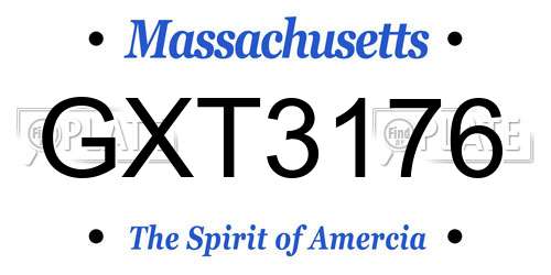 GXT3176 Massachusetts License Plate