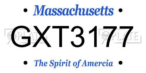 GXT3177 Massachusetts License Plate