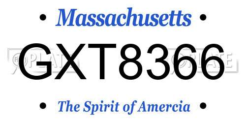 GXT8366 Massachusetts License Plate