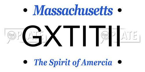 GXTITII Massachusetts License Plate