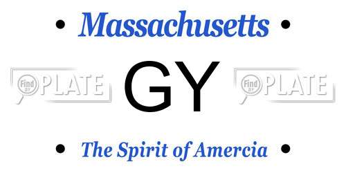 GY Massachusetts License Plate