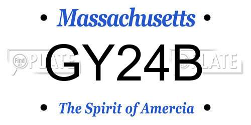 GY24B Massachusetts License Plate