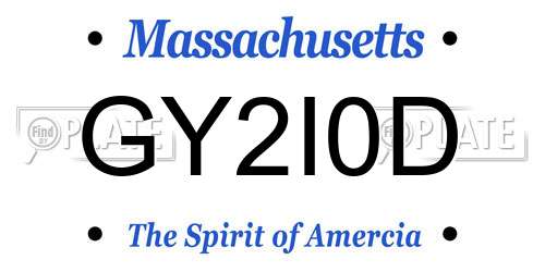 GY2I0D Massachusetts License Plate