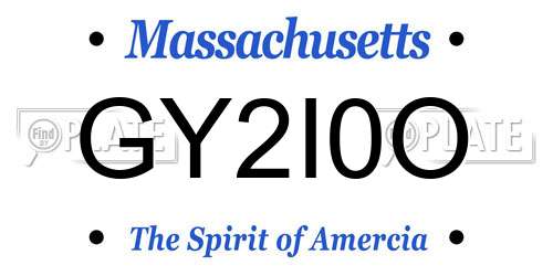 GY2I0O Massachusetts License Plate