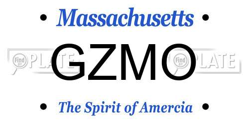 GZMO Massachusetts License Plate