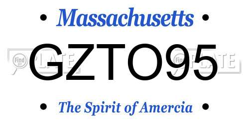 GZTO95 Massachusetts License Plate