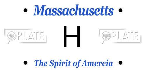 H Massachusetts License Plate