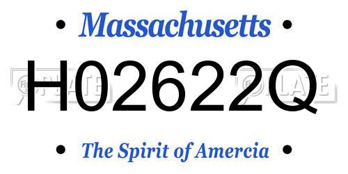 H02622Q Massachusetts License Plate