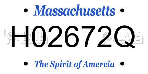 H02672Q Massachusetts License Plate