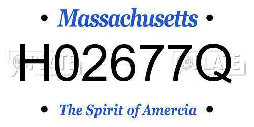 H02677Q Massachusetts License Plate