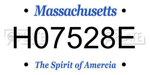 H07528E Massachusetts License Plate