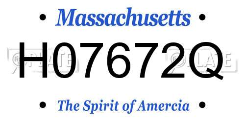 H07672Q Massachusetts License Plate