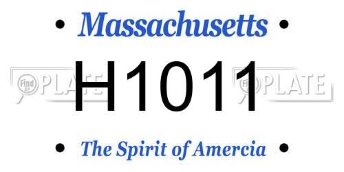 H1011 Massachusetts License Plate