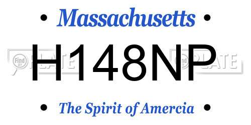 H148NP Massachusetts License Plate