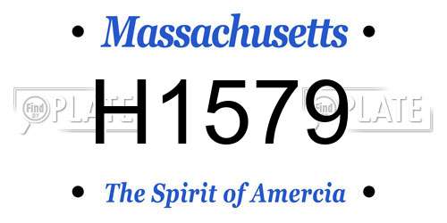 H1579 Massachusetts License Plate