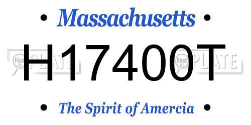 H17400T Massachusetts License Plate