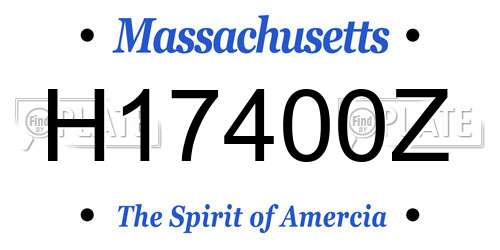 H17400Z Massachusetts License Plate