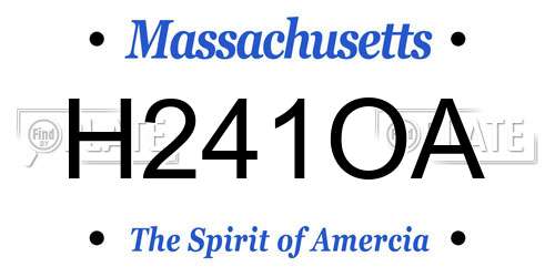 H241OA Massachusetts License Plate