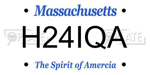 H24IQA Massachusetts License Plate