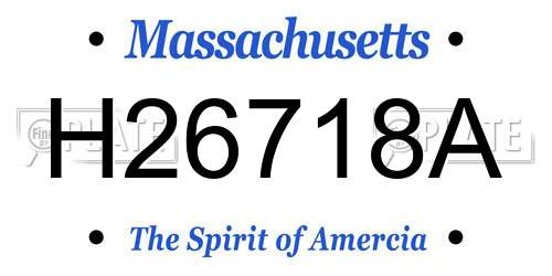H26718A Massachusetts License Plate