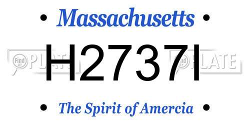 H2737I Massachusetts License Plate