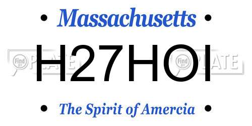 H27HOI Massachusetts License Plate