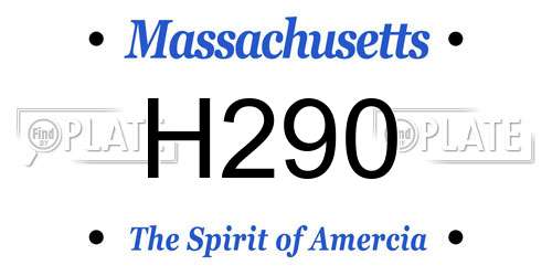 H290 Massachusetts License Plate
