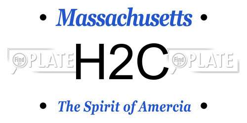 H2C Massachusetts License Plate