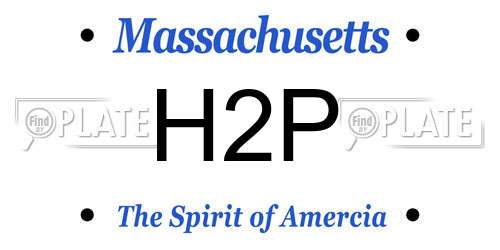 H2P Massachusetts License Plate