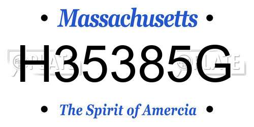 H35385G Massachusetts License Plate