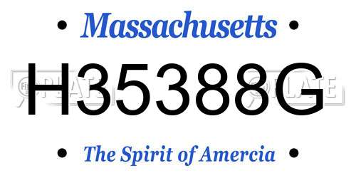 H35388G Massachusetts License Plate