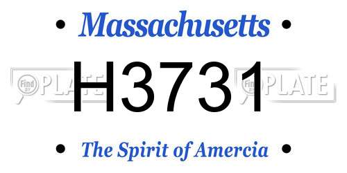 H3731 Massachusetts License Plate