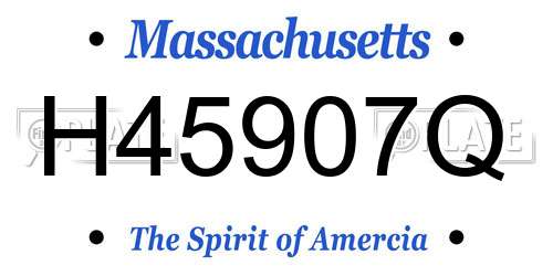 H45907Q Massachusetts License Plate