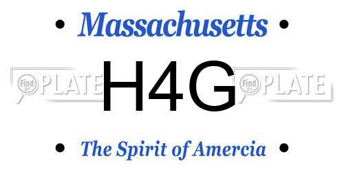 H4G Massachusetts License Plate