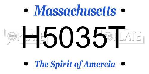 H5035T Massachusetts License Plate