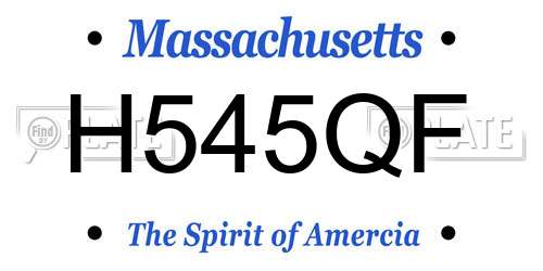 H545QF Massachusetts License Plate