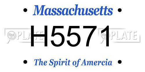 H5571 Massachusetts License Plate