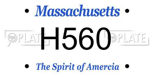 H560 Massachusetts License Plate