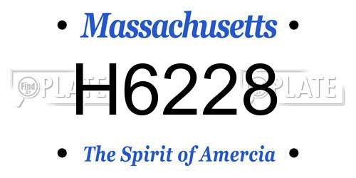 H6228 Massachusetts License Plate