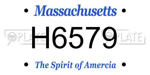 H6579 Massachusetts License Plate