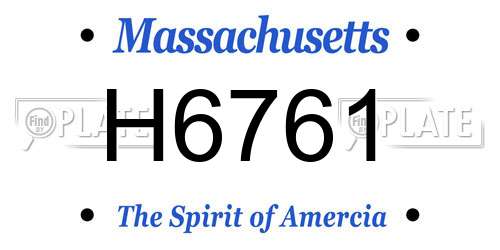 H6761 Massachusetts License Plate