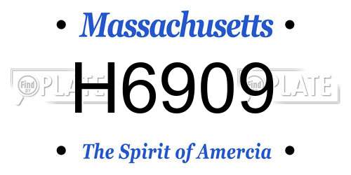 H6909 Massachusetts License Plate
