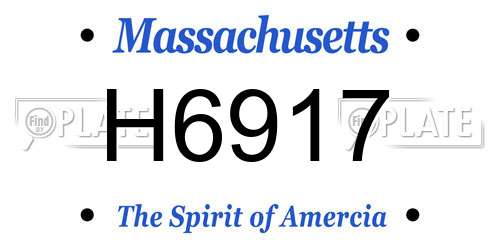 H6917 Massachusetts License Plate