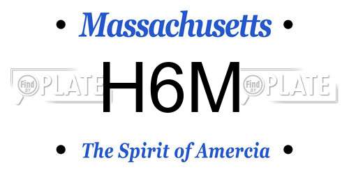 H6M Massachusetts License Plate
